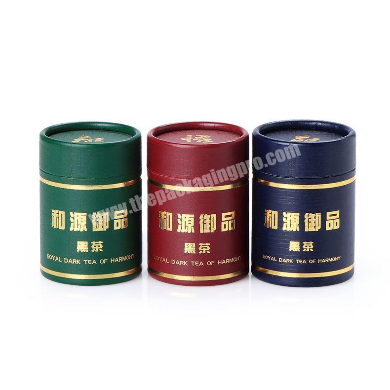 Eco Friendly Customized Factory Price Round Black Tea Tin Box Food Packaging Paper Tube
