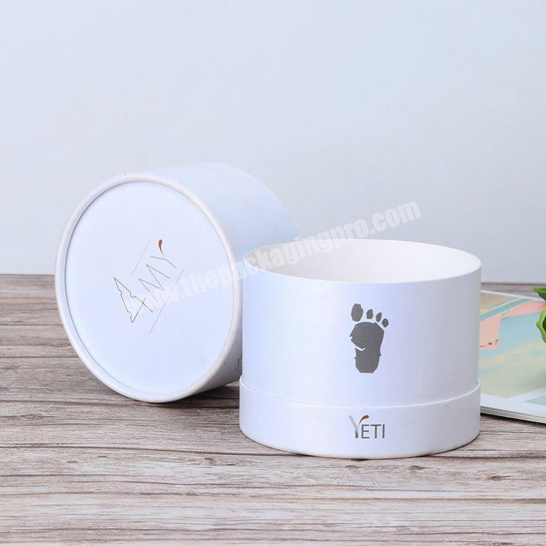 Eco Friendly Customized Luxury Print Kraft Black Round Paper Packaging Tube For Cosmetic