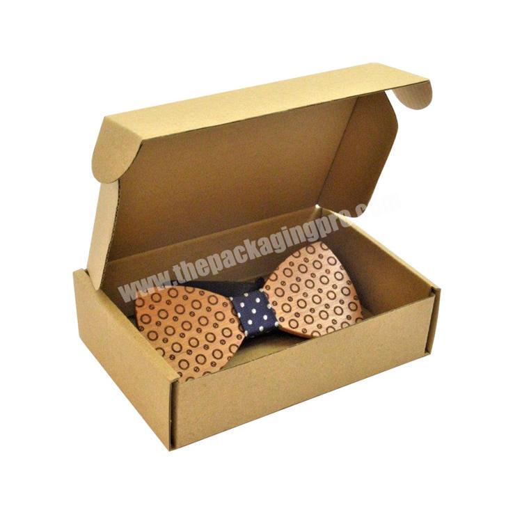 Eco Friendly Paper Custom printed box mens tie sets gift box bow tie clip package box