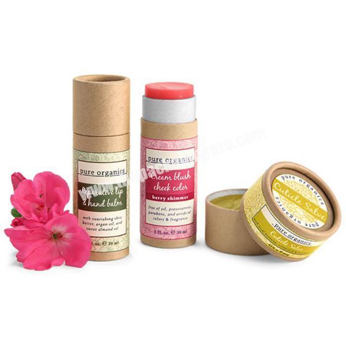 Lip Balm Cardboard Container Eco Friendly Paper Lipstick Tube Packaging Biodegradable Cardboard Lipstick Paper Tube
