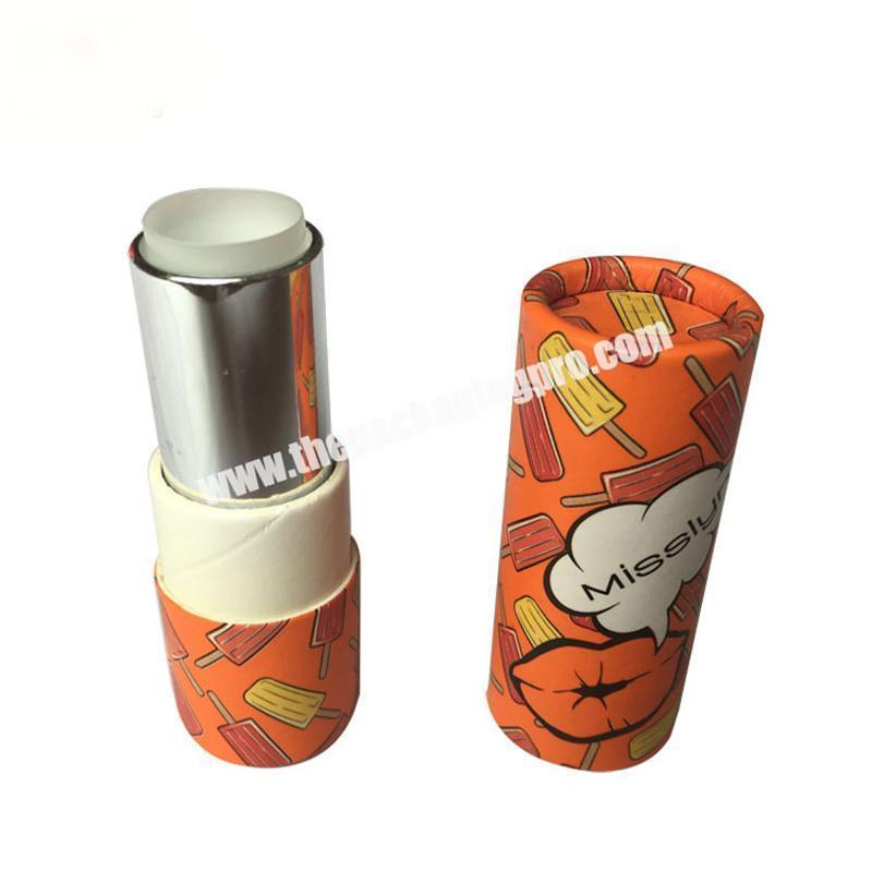 Eco friendly 0.3oz 21x70mm lip balm push up paper tube kraft