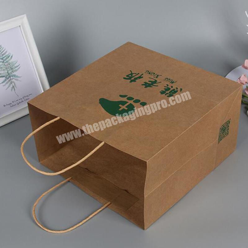 Eco-friendly Kraft Materials Custom Brown Paper Bag With Your Own Logo For Shopping