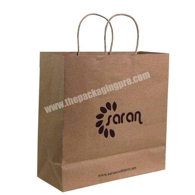 Eco-friendly Recycle High Quality Shopping Gift Brown Kraft Paper Bag with Handles