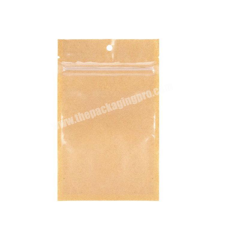 Eco friendly biodegradable kraft packaging food grade stand up pouch ziplock paper coffee bags