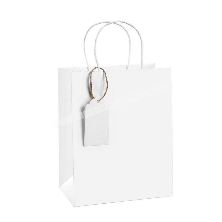 Eco friendly cusotm printed OEM brown kraft shopping paper bag with handles