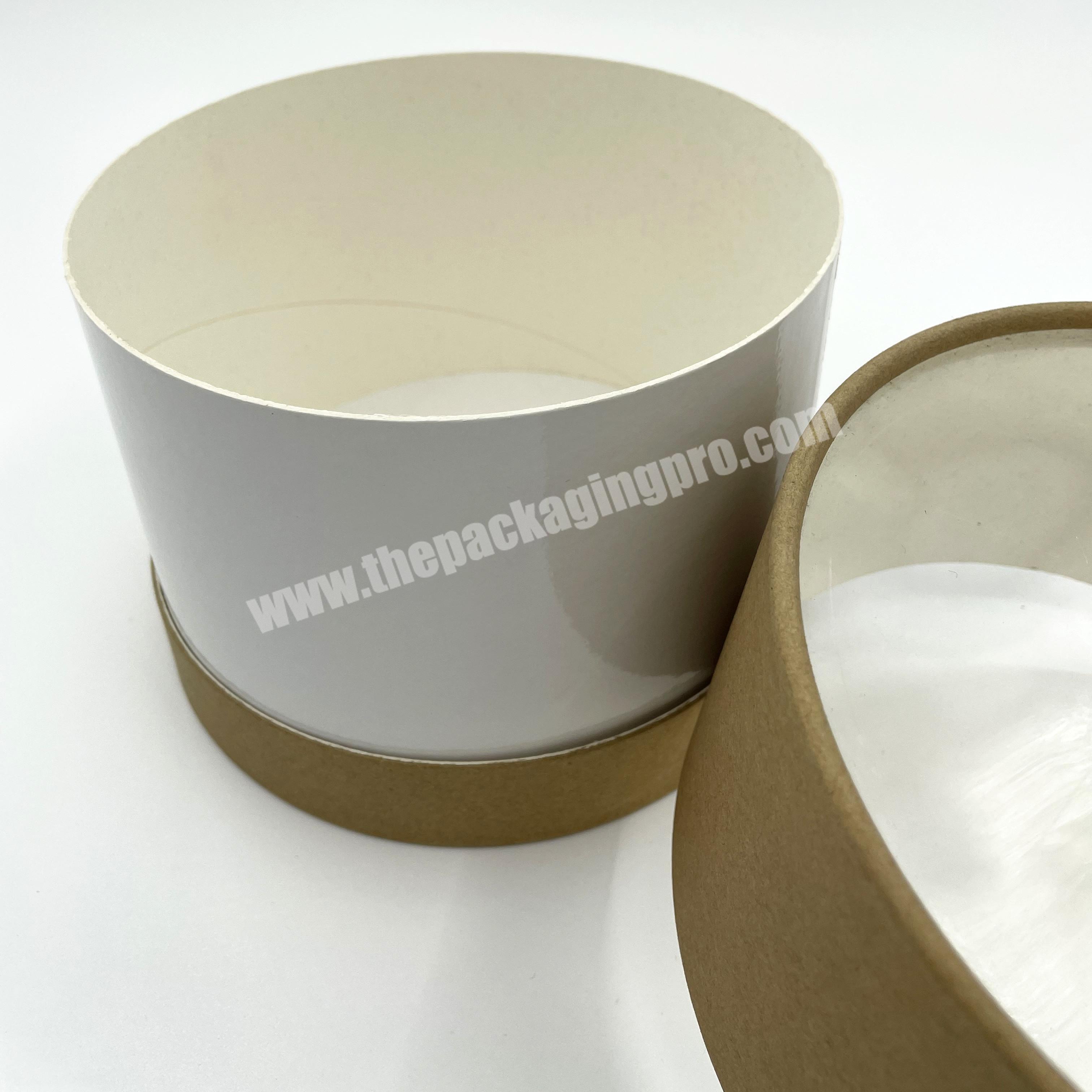 Eco friendly kraft paper tube round packaging kraft paper tube with custom printed for candle