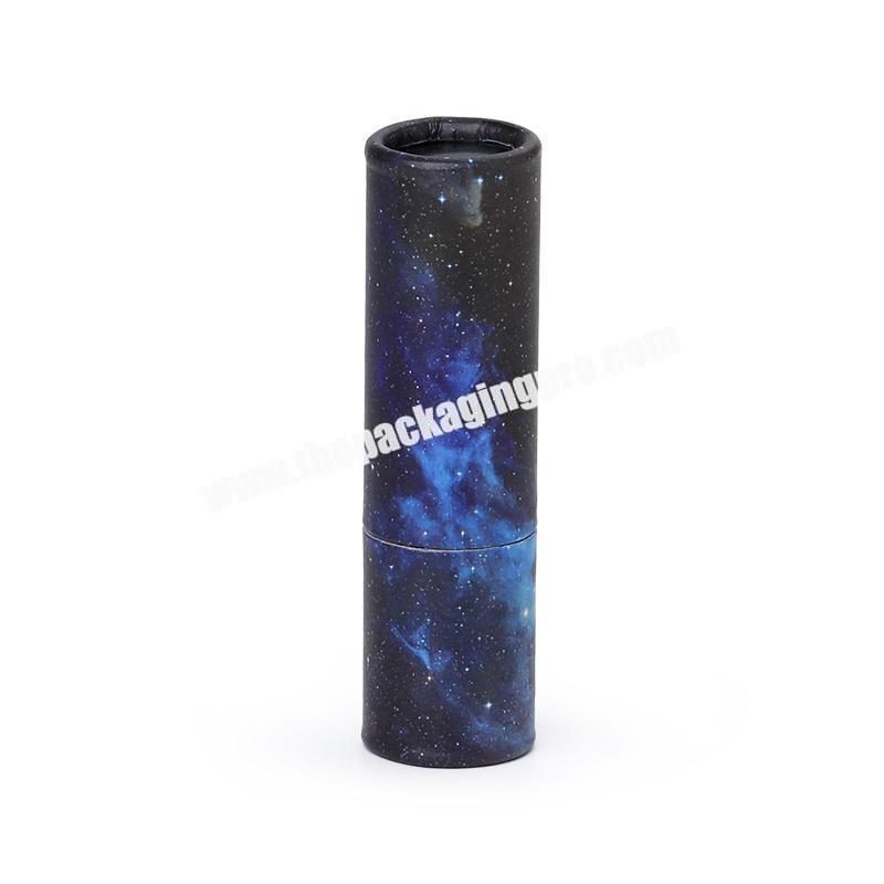 Eco friendly biodegradable PLA round cardboard paper push up paper tubes for lip balm / lipstick