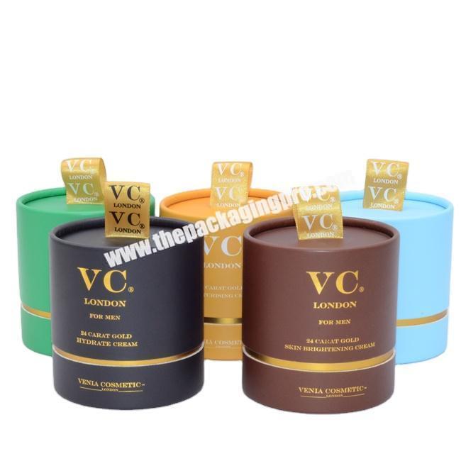 Eco friendly cosmetic paper tube packaging for gifts paper tube paper tube box for cosmetic with ribbon for  skincare