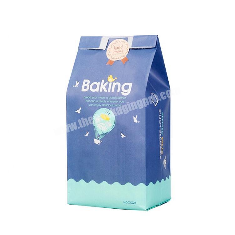Eco friendly printed toast bread packaging paper packaging bag