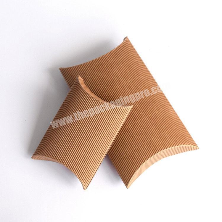 Eco friendly product Small party favors treats boxes corrugated cardboard packaging box Kraft pillow boxes