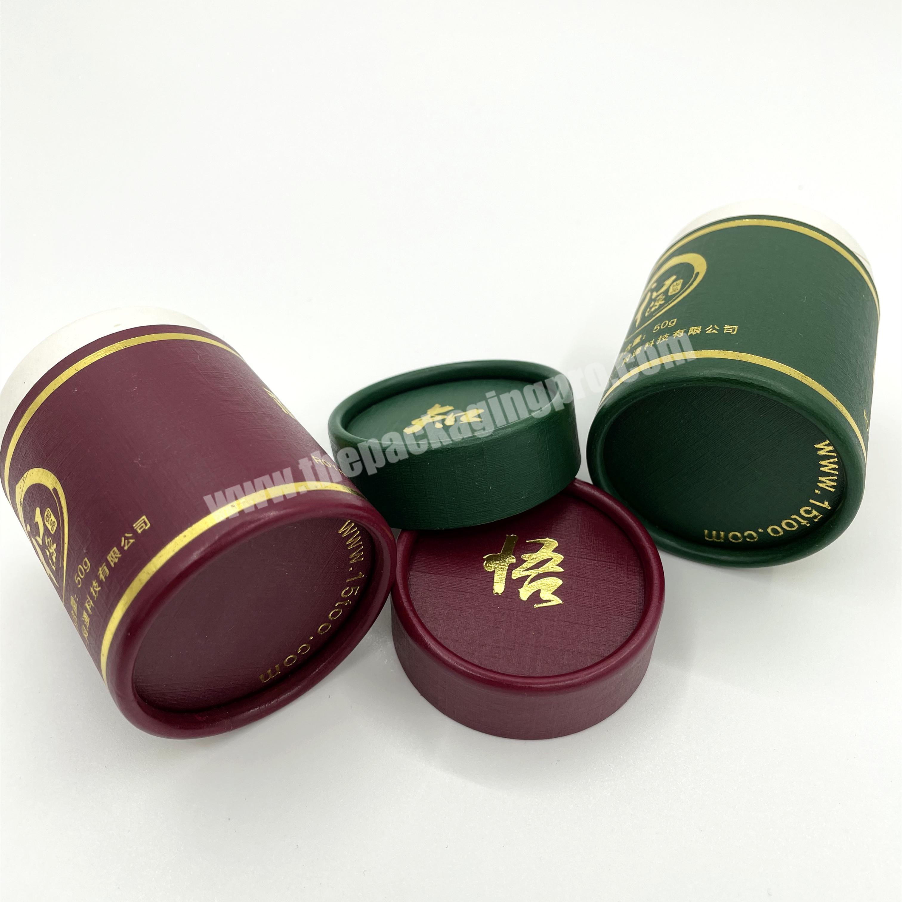Eco friendly round box packaging for tea paper tube packaging food grade cardboard cylinder container round box packaging