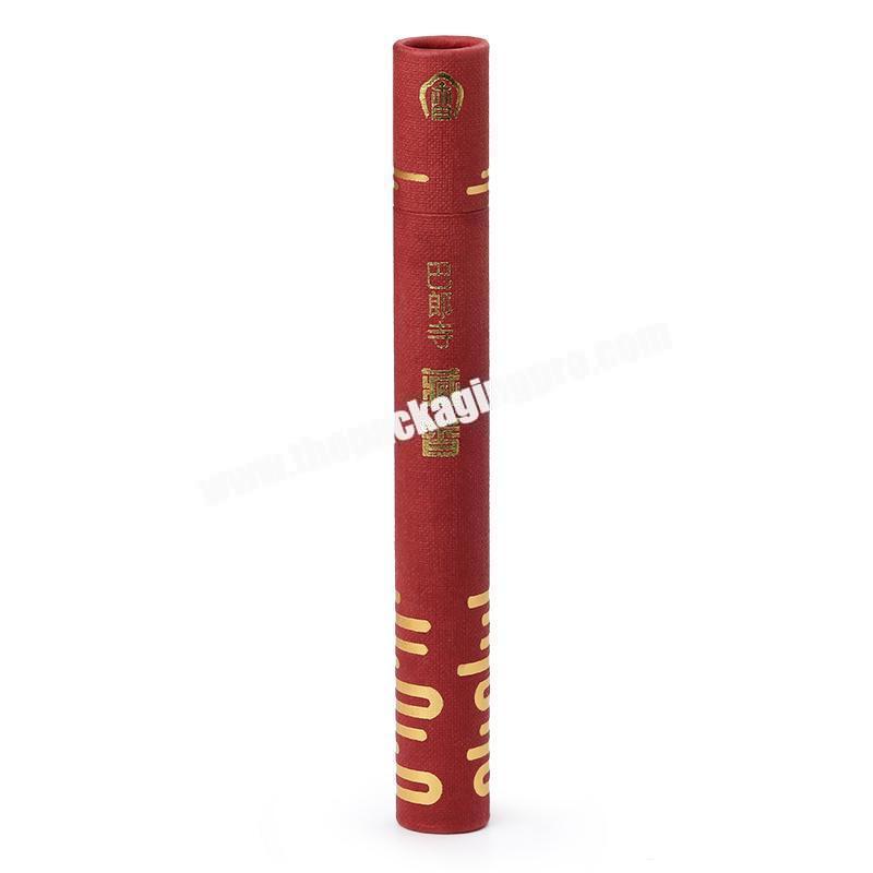 High quality incense paper tube paper jar for good luck items long packaging box oil resistant liner