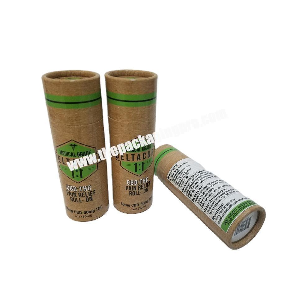 Empty chapstick paper tube push up eco friendly paper tube for lip balm cardboard container kraft round lip balm box