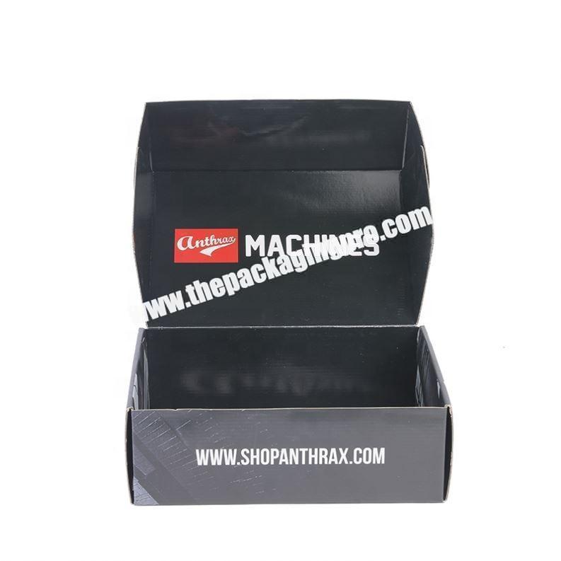 Sturdy matte black foldable corrugated sunglasses paper packaging box