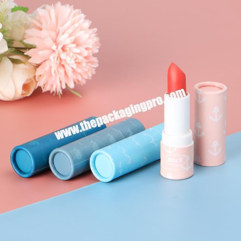 Professional custom recyclable kraft tube cosmetic cylinder lipstick packaging tube
