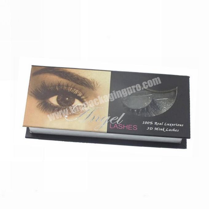 Exclusive custom exquisite pattern design paper cosmetics packaging false eyelash