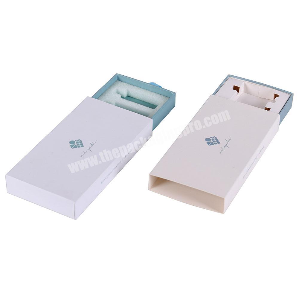 custom sliding drawer box for cosmetic,cosmetic sliding drawer box with foam insert