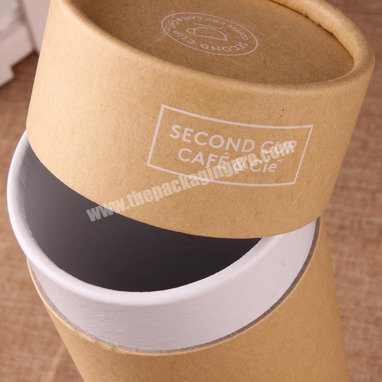 Exquisite Brown Large Paper Tube Packaging Design Kraft Paper Tube For Bottle Or Scarf