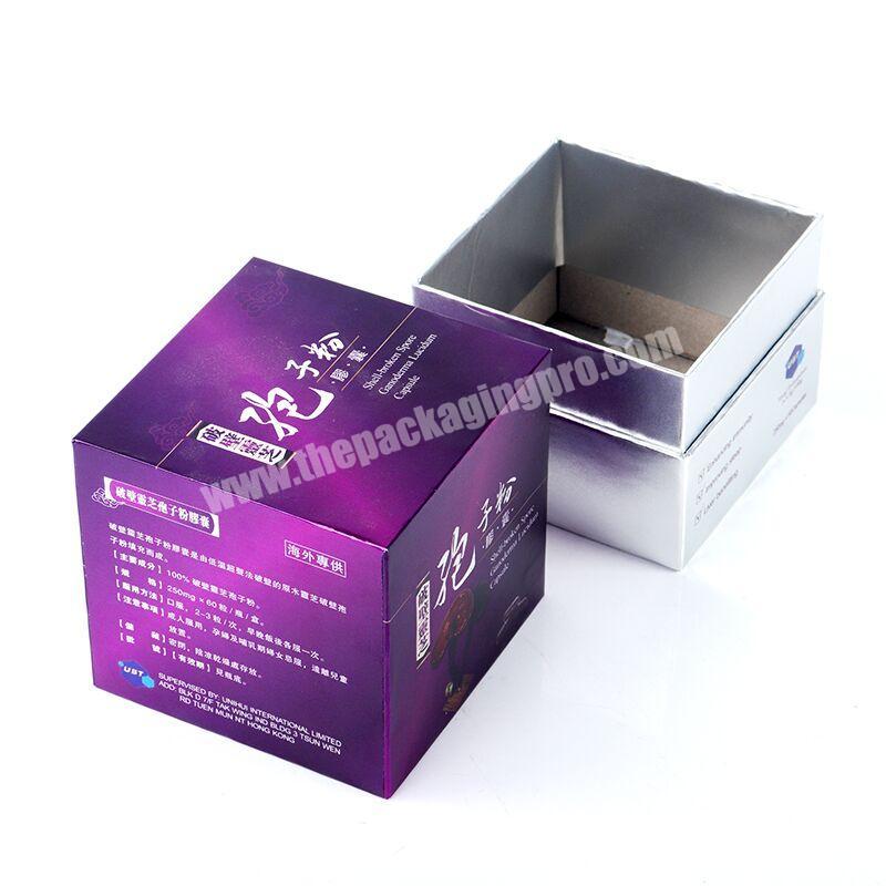 Exquisite gift box customized pill capsule foil packaging beauty nutraceutical rigid paper packaging box no MOQ