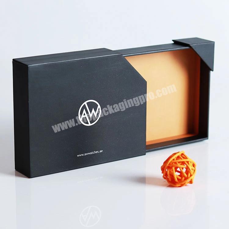 Exquisite gifts mens and women cardboard wallet box packaging handmade wallet belt set drawer gift boxes custom design