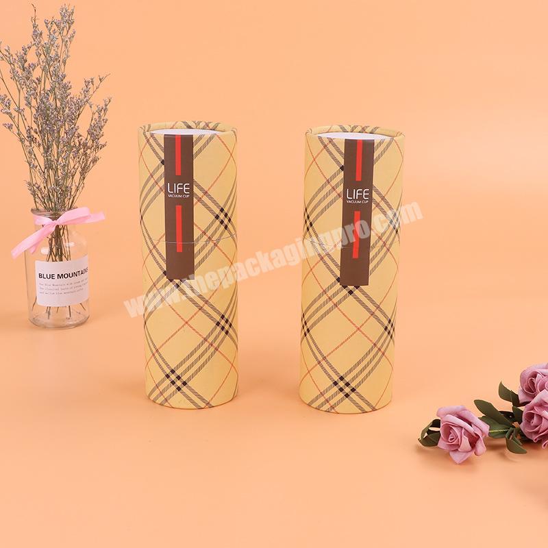 Exquisite kraft food paper tube manufacturer customized flower tea paper tin incense packaging paper tube