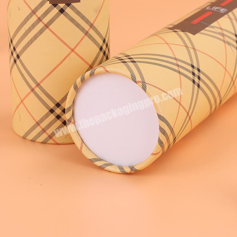 Exquisite kraft food paper tube manufacturer customized flower tea paper tin incense packaging paper tube