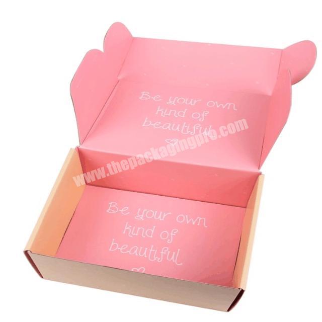 Factory Custom Pink Printed Corrugated Mailer Box For Gift Packing