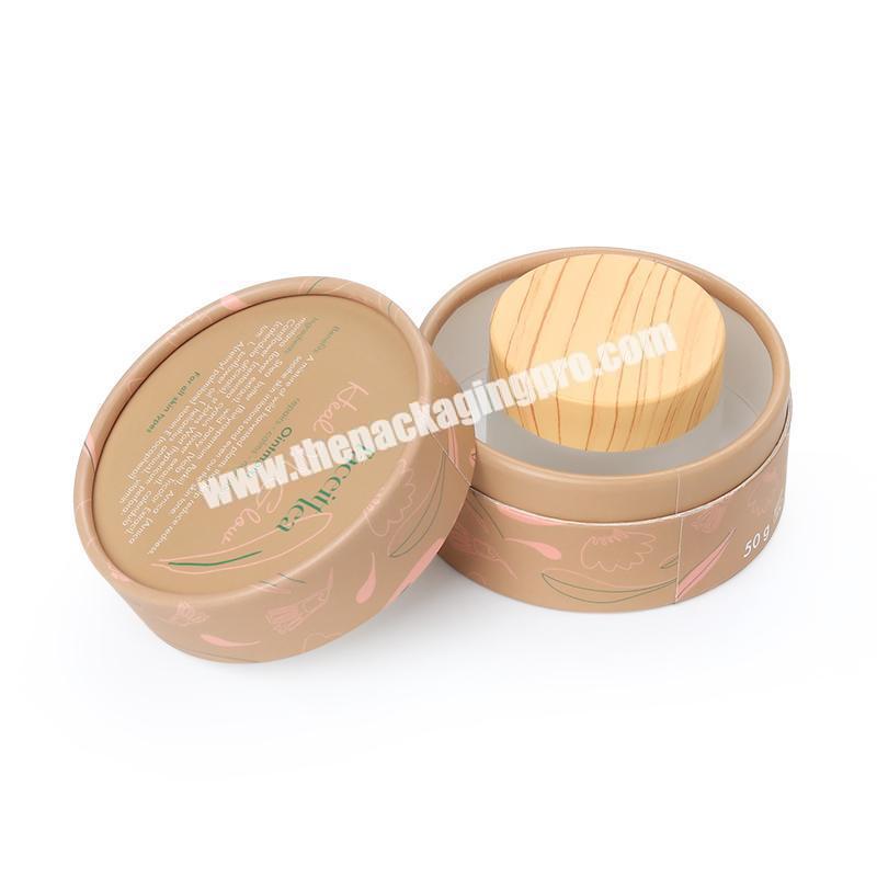 Eco Friendly Wholesale Customized Kraft Paper Cosmetic Jar Packaging Paper Tube With Silk
