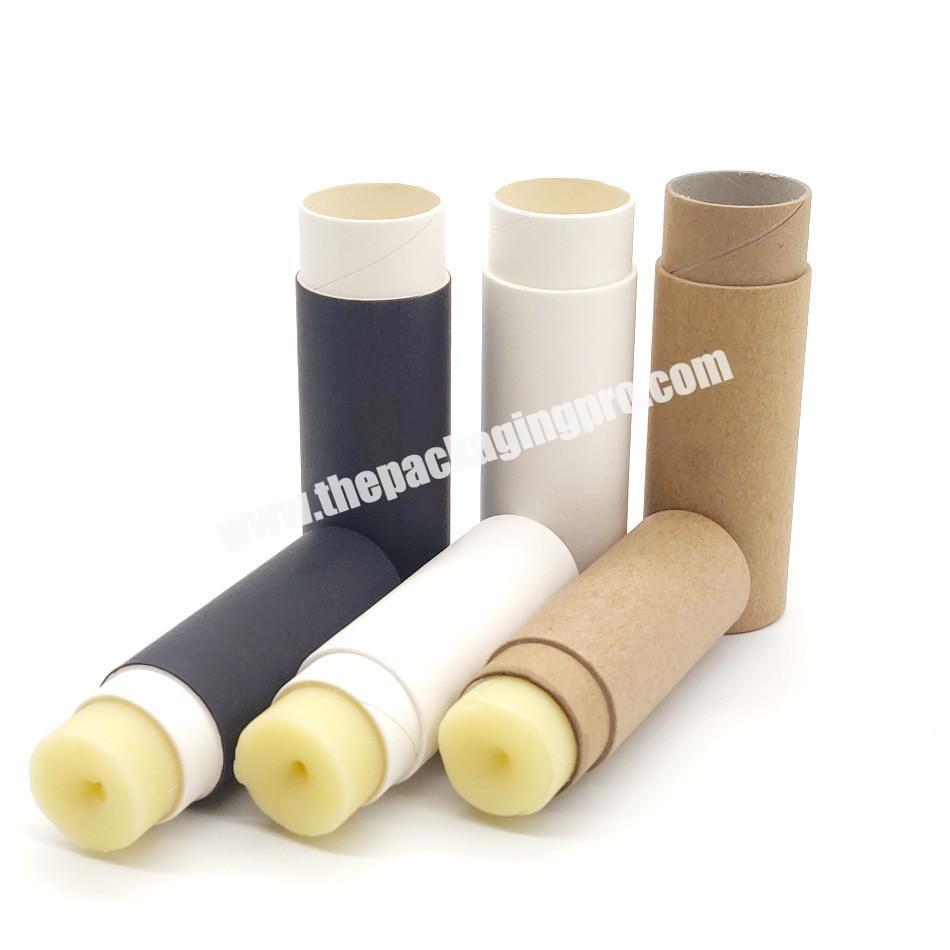 Recycle paper tube for lipbalm container eco friendly deodorant containers cardboard push up paper packaging for sunscreen stick