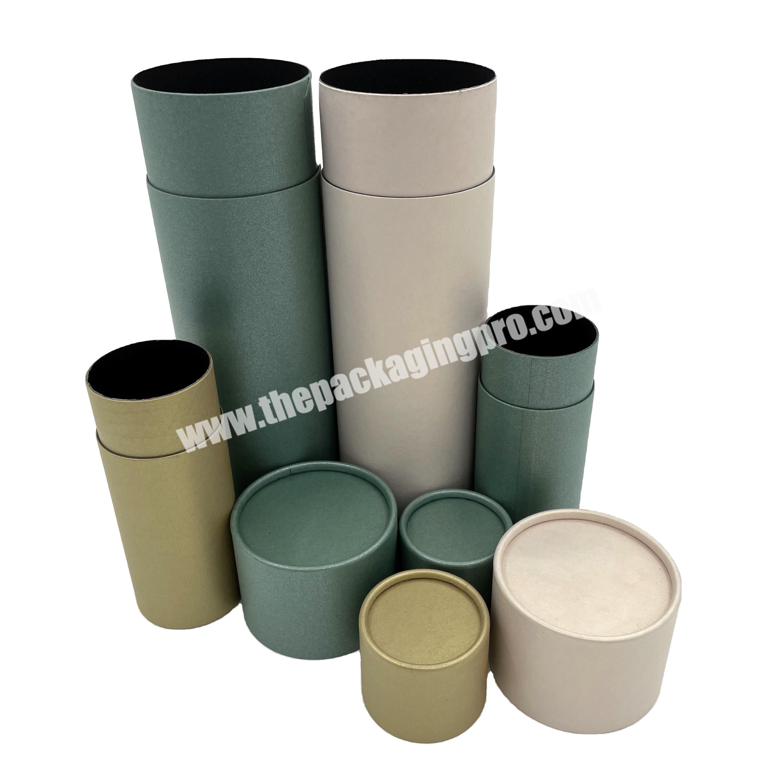 Factory Wholesale Art Paper Tube Custom Design Biodegradable Recyclable Cardboard Cosmetics Packaging Round