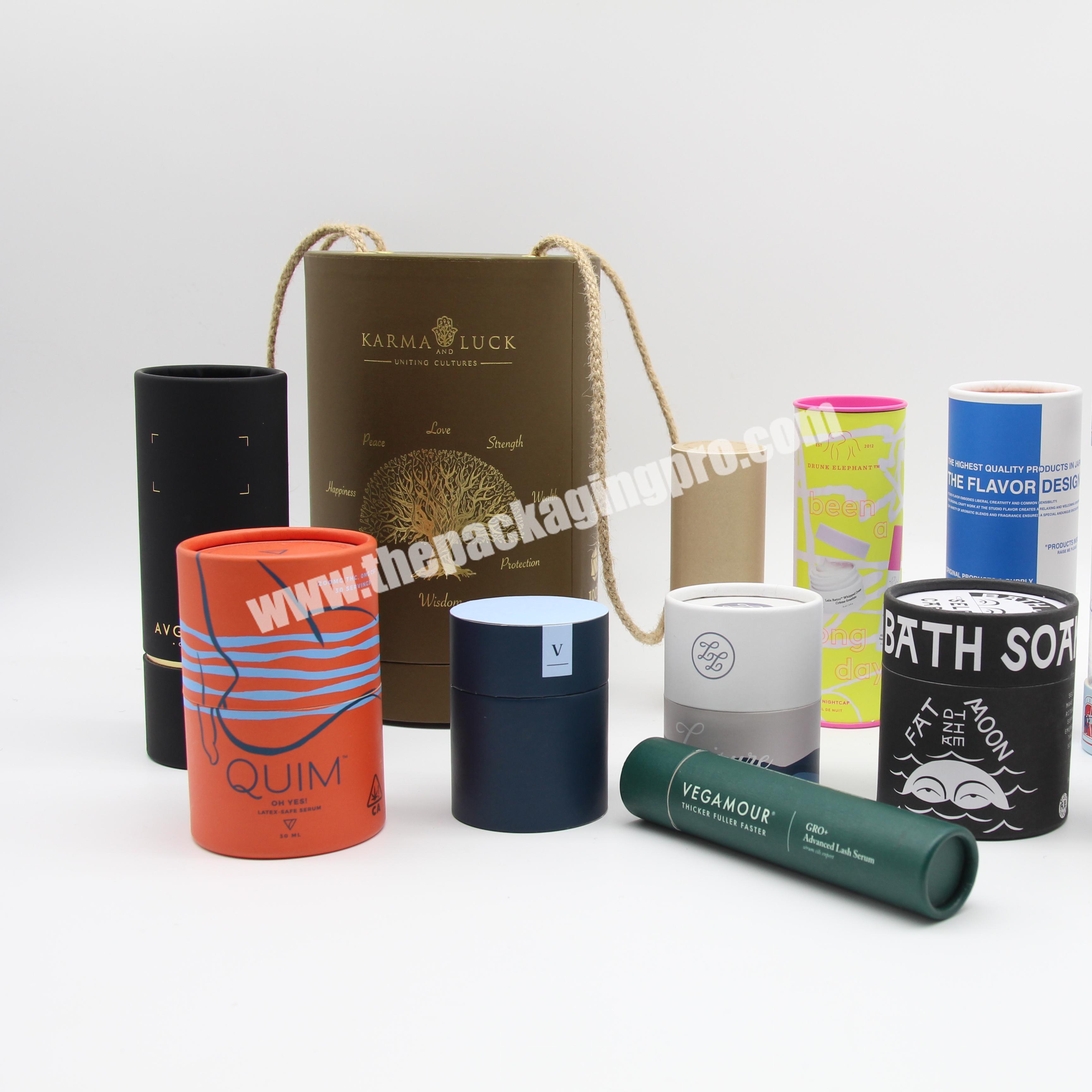 Factory cardboard cylinder box with multiple material choice customize printing paper tube box food grade