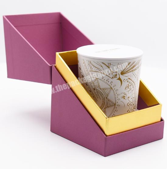 Factory custom Candle Gift Box With Insert Packaging black candle box cardboard gift candle boxes