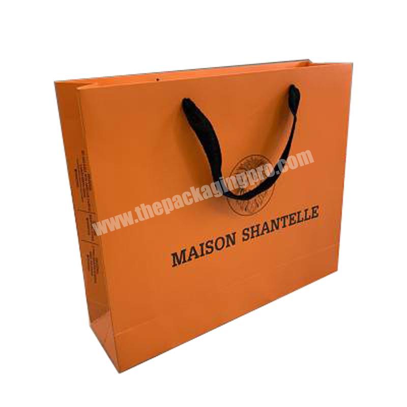Luxury Famous Orange Color Shopping Paper Bag for Clothing - China Shopping Paper  Bags and Paper Bag price