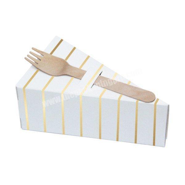 Factory custom unique paper cake slice party favor box