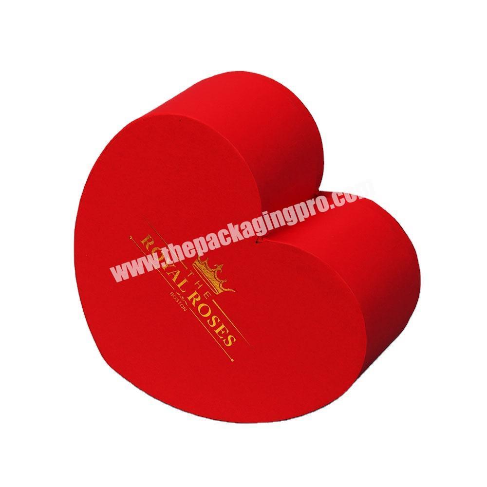 Customized Luxury recyclable retail heart shaped packing flower rose gift box flower packaging box