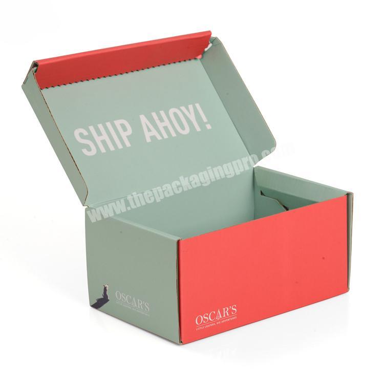 Fancy Custom paper printing corrugated packaging die-cut sport shose shoe box with logo
