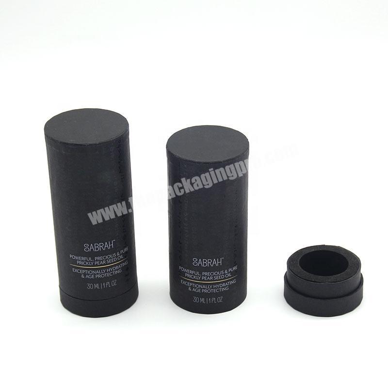 Fancy factory customized skin care products cosmetics round  kraft paper cylinder tube storage box