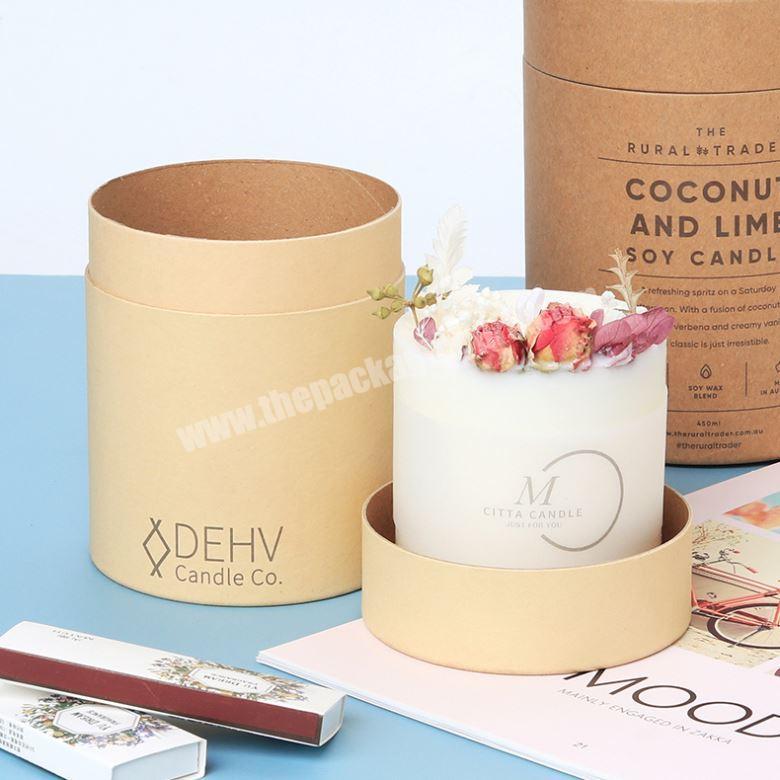 Fashion Design Custom Made Rolled Edge Box Candle Packaging Paper Tube