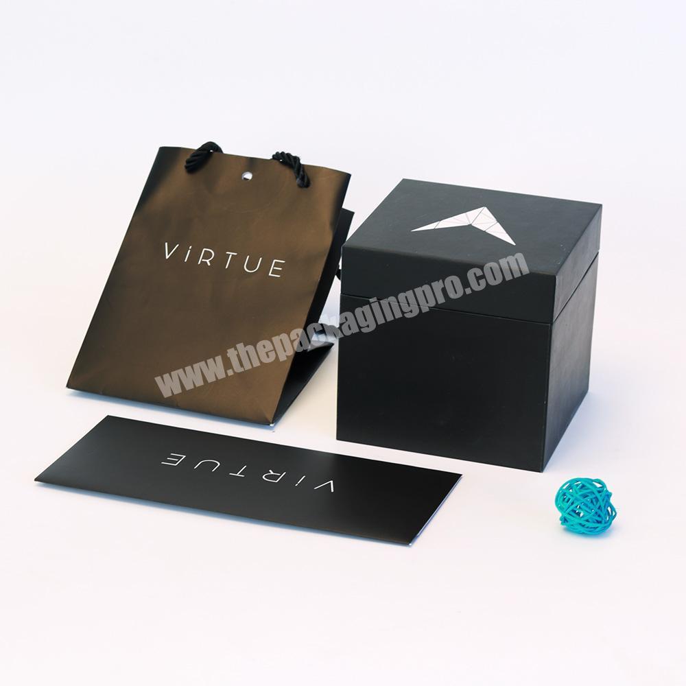 Fashion watch packaging boxes gift box with paper bag with logo