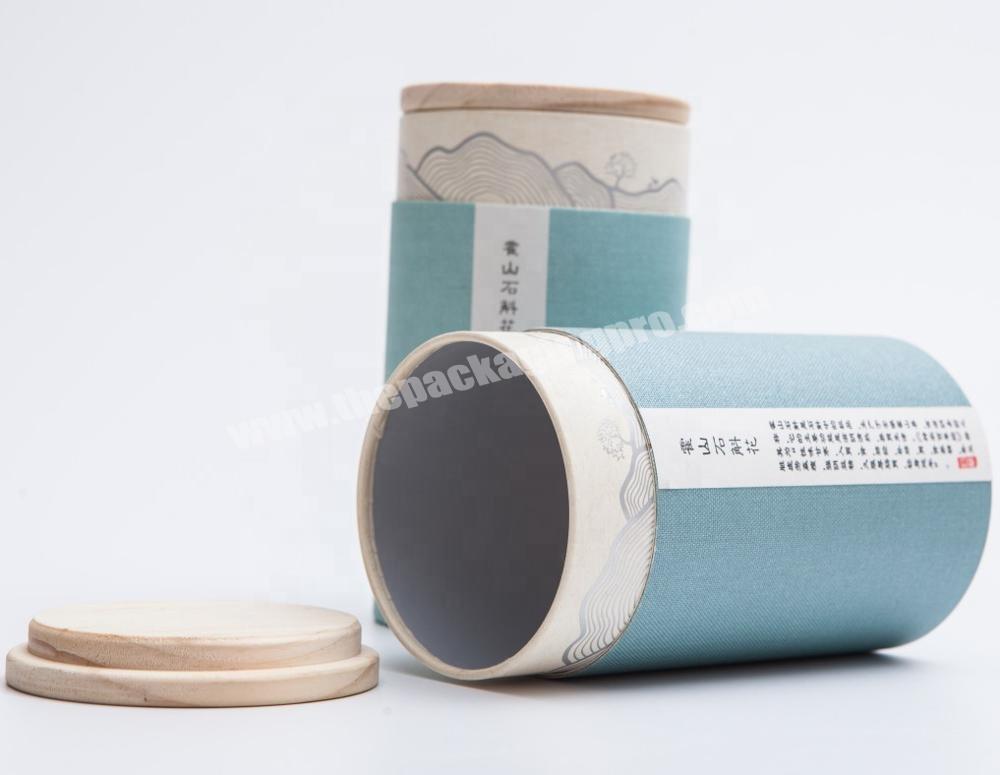 Fashionable design round friendly cardboard paper can tea  packaging  cylinder tube box with aluminum foil
