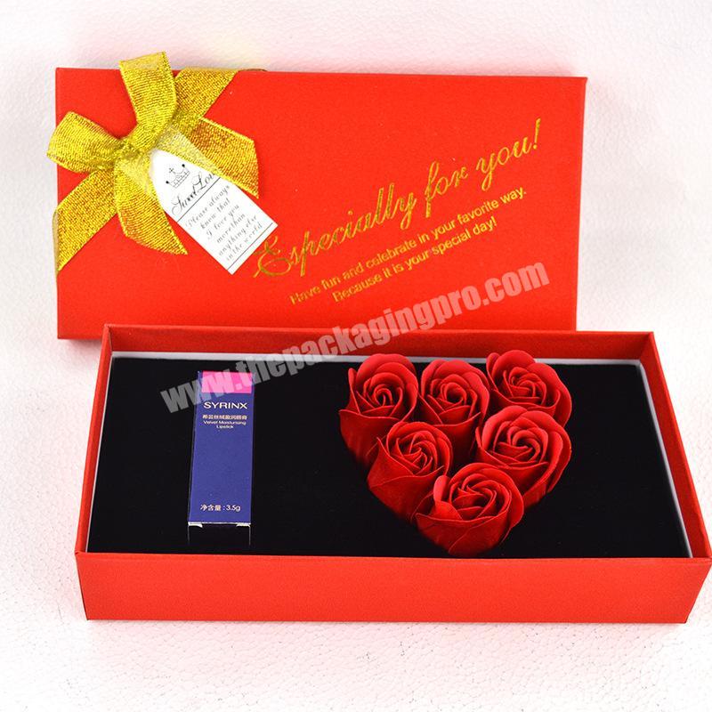 Flower Velvet Matte  Folding Rigid Paper Packaging Box Custom Printed Base And Lid Closure Gift Cardboard Box for Packing