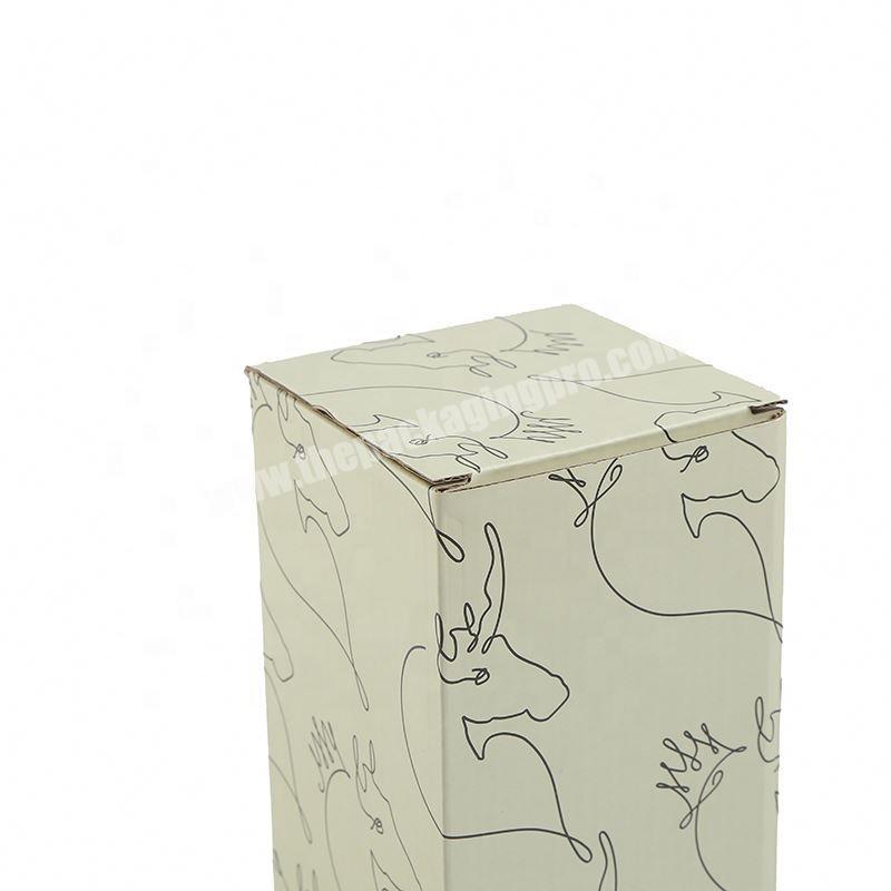 Small folding cardboard gift paper box with handle for gift