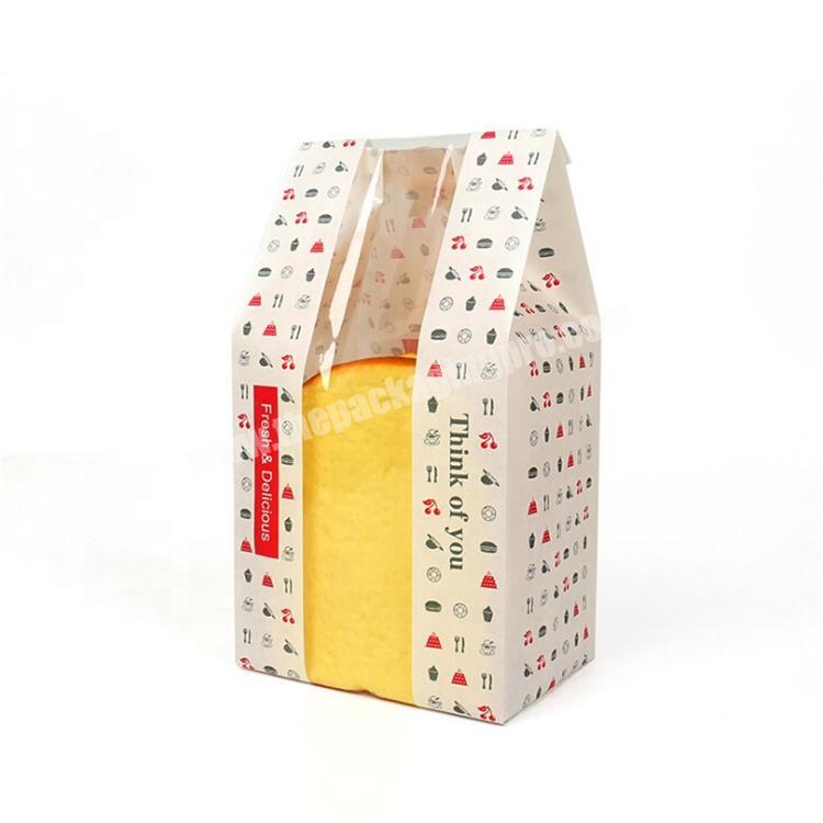 Folding food bread packaging greaseproof burger paper bag with logo