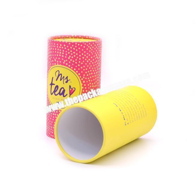 Biodegradable Cardboard Paper Tube Package With Aluminum Foil Paper Round Cylinder Cardboard Tube Box Kraft Paper Round Tea Box