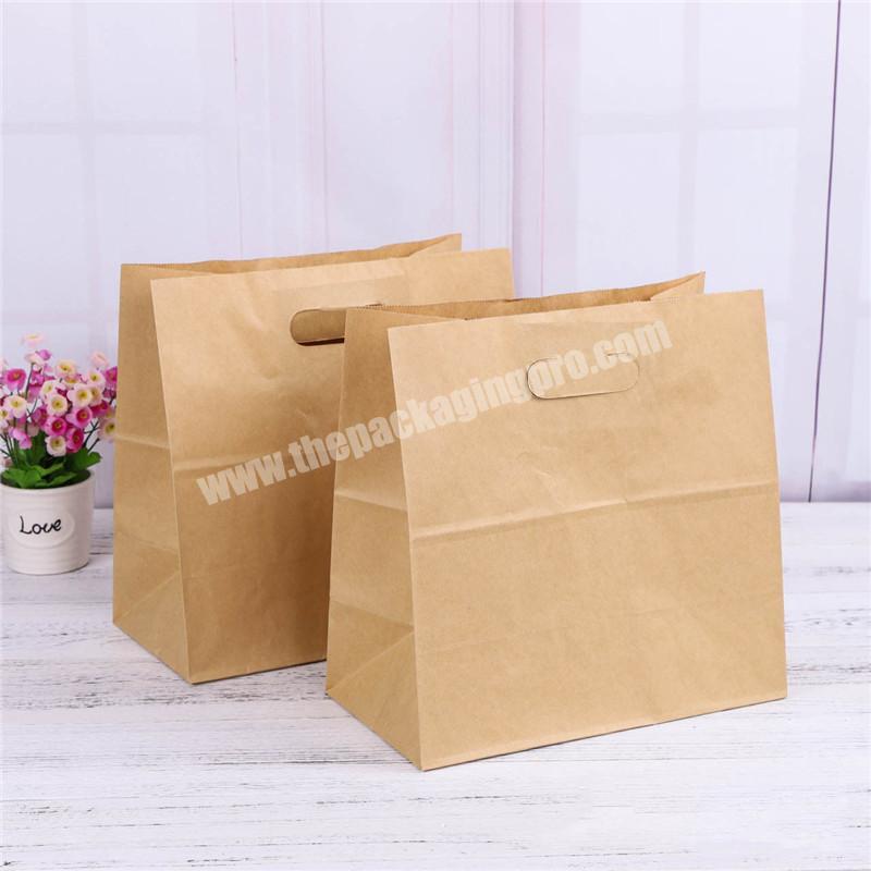 Food grade brown bakery paper packaging bag for bread food packing