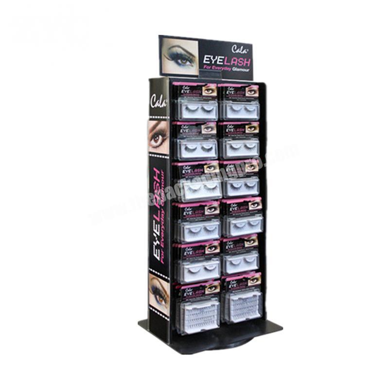 Free Standing Recyclable Paper POP Cardboard Display Stand for Eyelash