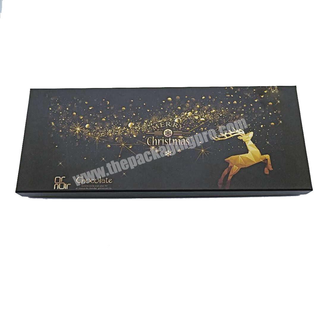 Hamper boxes wholesale package custom logo lid off two pieces black box