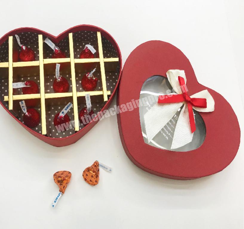 Heart-shaped 12 Chocolate Gift Box Valentine's Day Box Wholesale Four-color Hand-held Gift Box