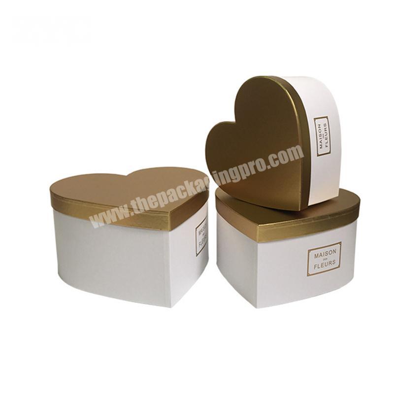 High End Heart Shape Paper Gift Packaging Cardboard Flower Boxes