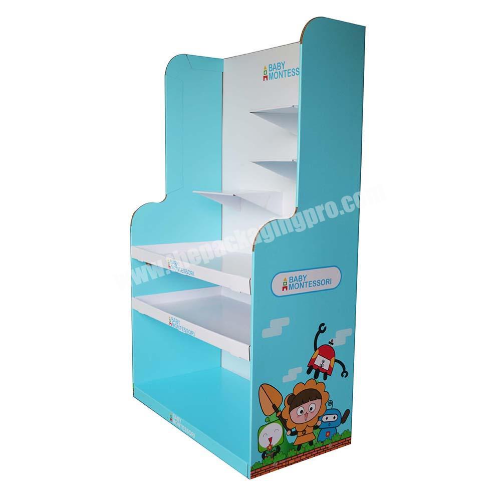 High Quality Cardboard Floor Stand Displays, Carton Display Rack For Toys